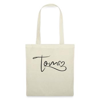 Tom Last Name First Name Heart Decor - Tote Bag - nature - Front