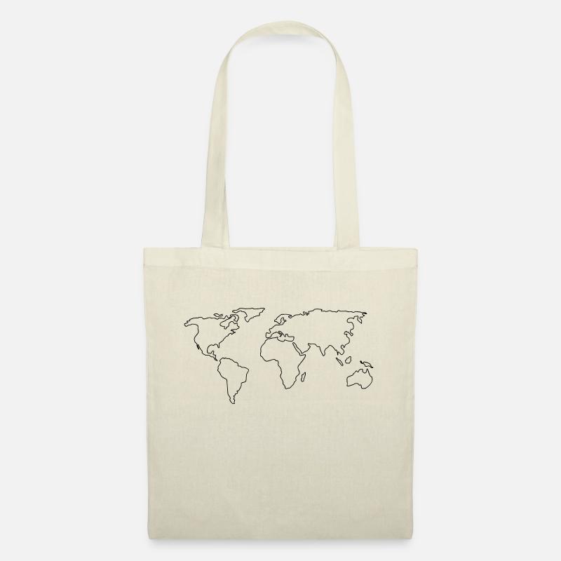 World map contour - Tote Bag - nature