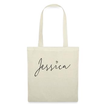 Jessica Name Vorname - Stoffbeutel - Natur - Vorne