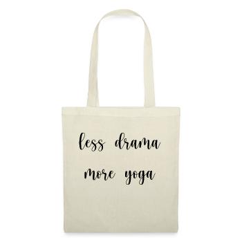 less drama more yoga sport fitness saying English - Tote Bag - nature - Front