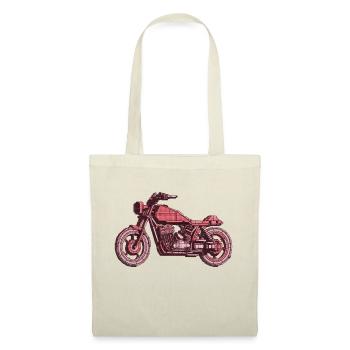 Hobby Biker und Motorradfahrer retro Design - Stoffbeutel - Natur - Vorne