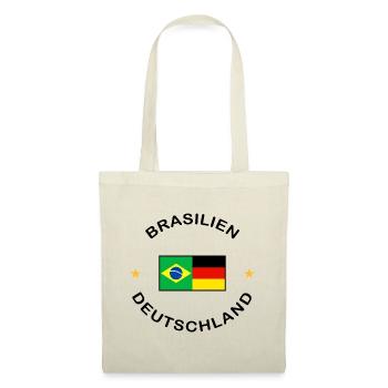Drapeau du Brésil et de l’Allemagne - Sac en tissu - nature - Devant