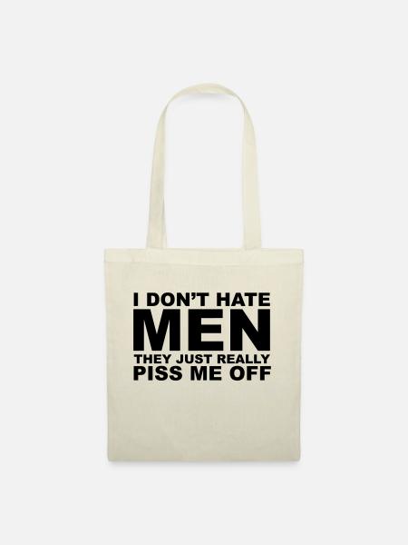 Hate Men - Stoffbeutel - Natur