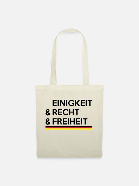 Einigkeit & Recht & Freiheit - Deutschland - Stoffbeutel - Natur