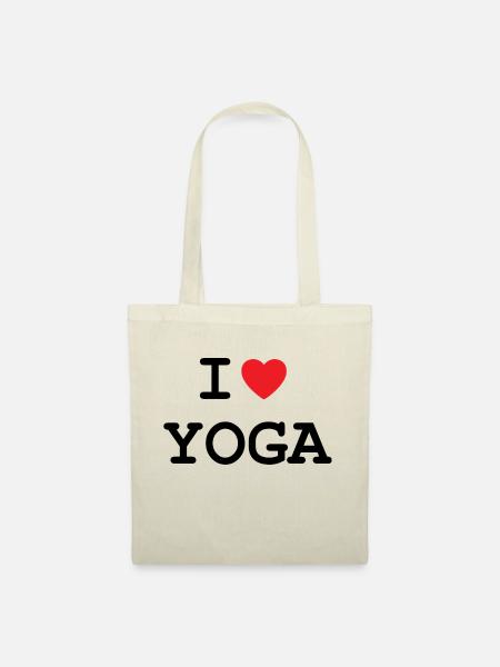 Ich liebe Yoga - Stoffbeutel - Natur