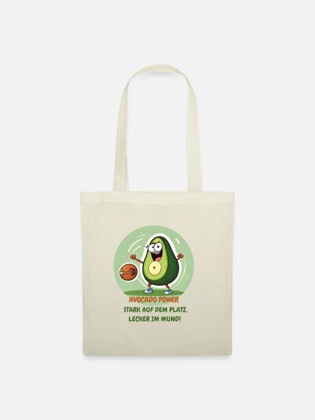 Avocado Power witziger Spruch - Stoffbeutel - Natur