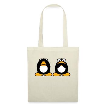 2 Penguins Talking Nothing See Mute Blind Friends - Tote Bag - nature - Front