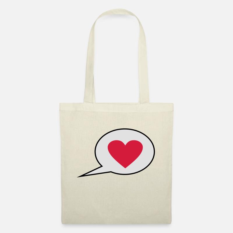 Ich liebe Dich - Stoffbeutel - Natur
