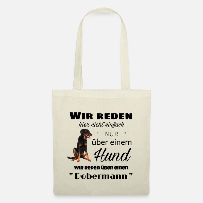 Dobermann Shirt - Hund - Stoffbeutel - Natur