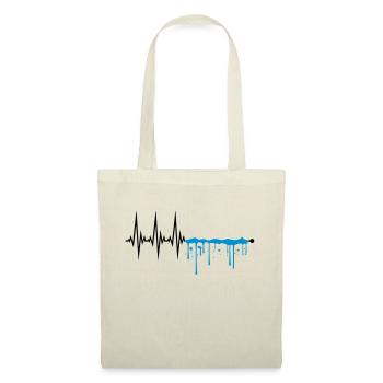 drops of wet graffiti spray waves line frequency - Tote Bag - nature - Front