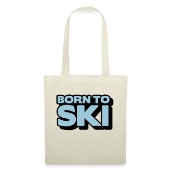 born to ski 2 col - Sac en tissu - nature - Devant