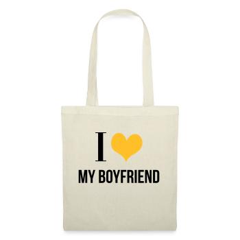I Love My Boyfriend - Stoffbeutel - Natur - Vorne