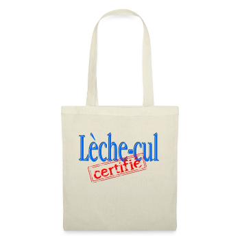 Lèche-cul certifié - Sac en tissu - nature - Devant