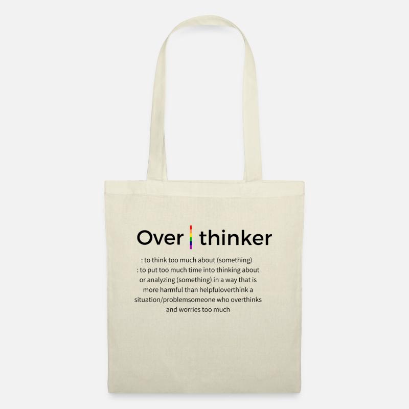 Overthinker mit Definition - Stoffbeutel - Natur