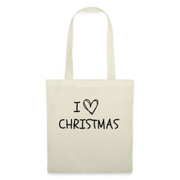 I love Christmas - Tote Bag - nature - Front