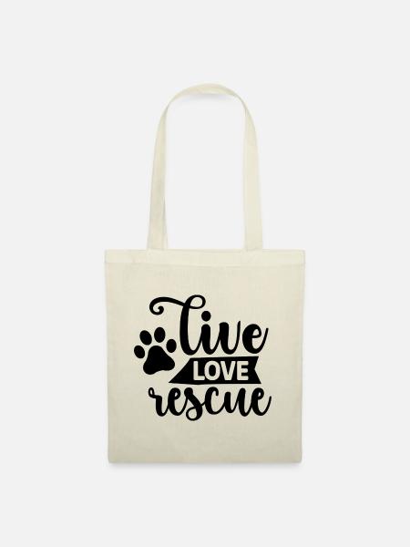Live Love Rescue - Stoffbeutel - Natur