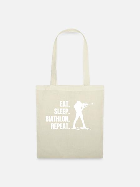 Biathlon Wintersport Geschenk Skifahrer Biathlet - Stoffbeutel - Natur