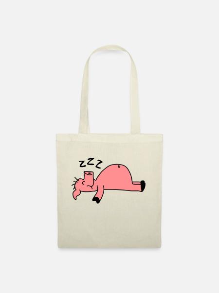 Sleeping Pig - Stoffbeutel - Natur