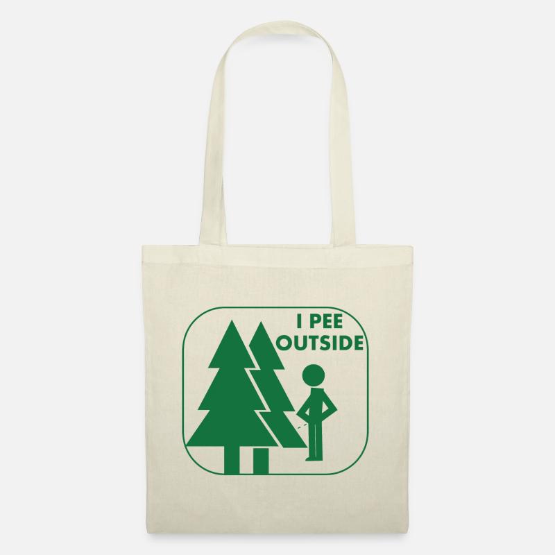 I pee outside - Stoffbeutel - Natur