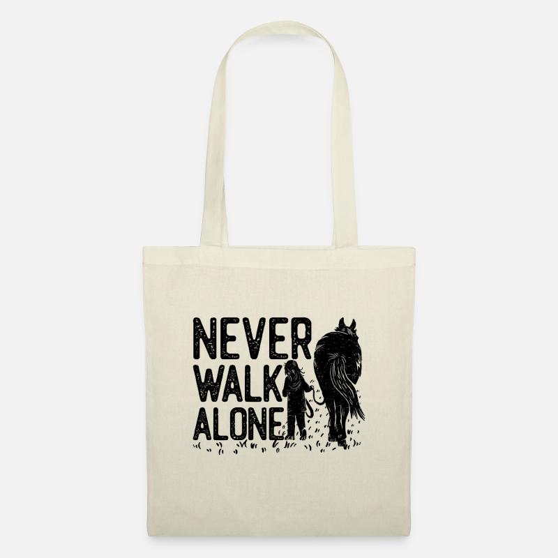 Pferd - Never walk alone - Stoffbeutel - Natur
