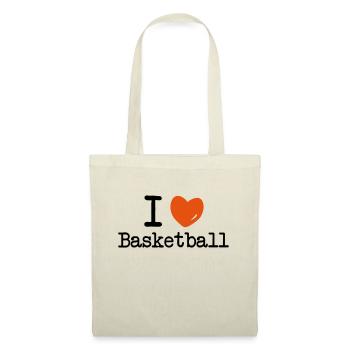 j'aime basket-ball - Sac en tissu - nature - Devant