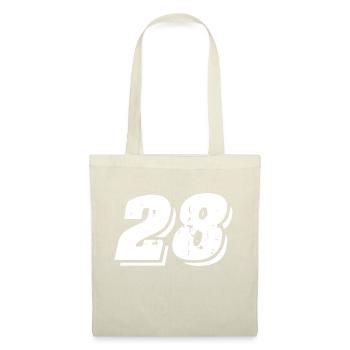 28 Zahl Symbol - Stoffbeutel - Natur - Vorne