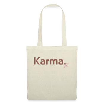 Karma | T-shirt Motivierendes Geschenk - Stoffbeutel - Natur - Vorne