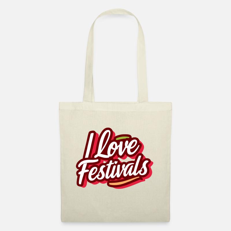 Ich Liebe Festivals - Stoffbeutel - Natur