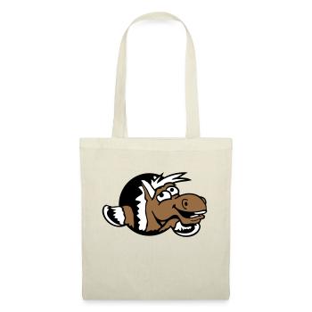 Cheval Drôle Fou Trou Rire Bande dessinée Équitation Fun - Sac en tissu - nature - Devant