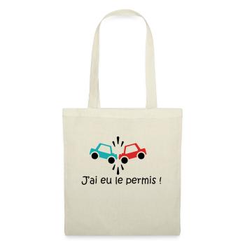 permis - Sac en tissu - nature - Devant
