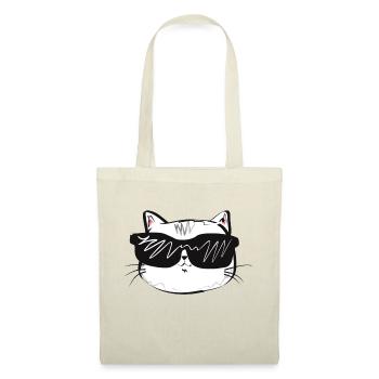 Cool Cat avec lunettes de soleil - Sac en tissu - nature - Devant