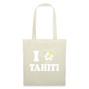 I Love Tahiti - Stoffbeutel - Natur - Vorne