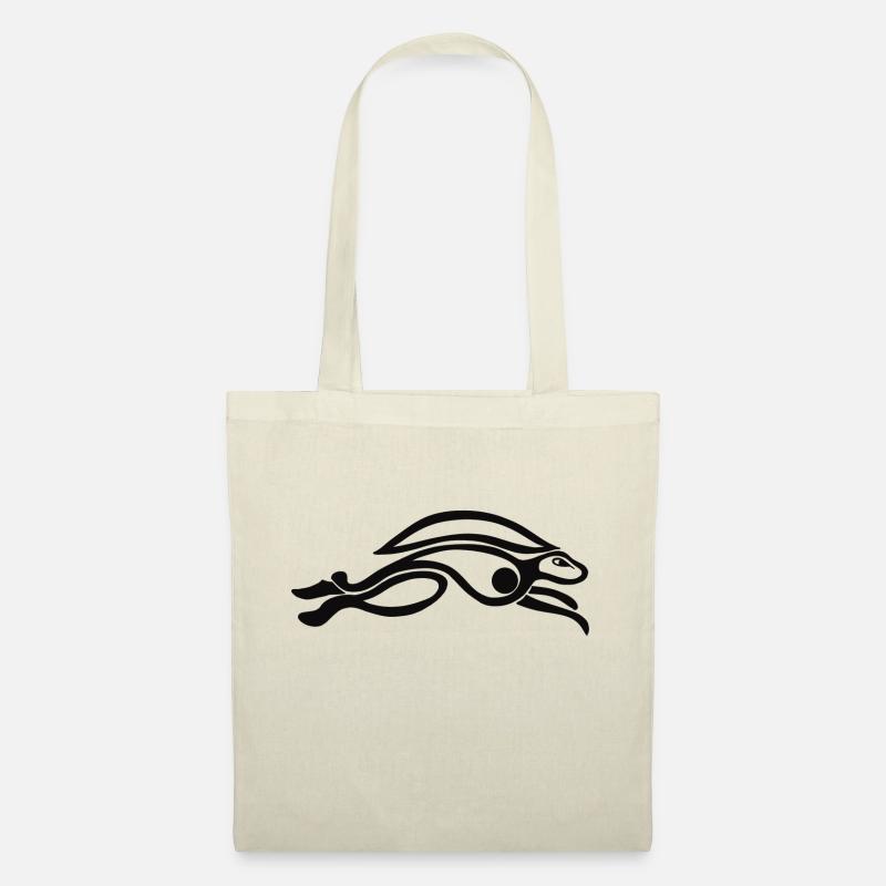 Celtic Leaping Hare Black - Tote Bag - nature