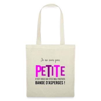Je ne suis pas petite - Sac en tissu - nature - Devant