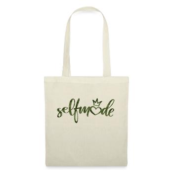 "selfmade" Camo-Green - Stoffbeutel - Natur - Vorne