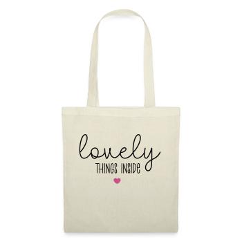 Lovely things inside - Stoffbeutel - Natur - Vorne