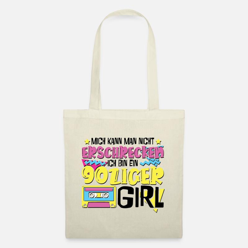 Ich bin ein 90ziger Girl - Stoffbeutel - Natur