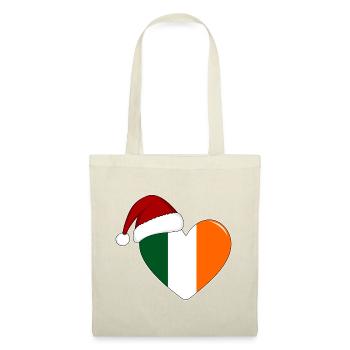 Ireland Flag Christmas Heart - Tote Bag - nature - Front