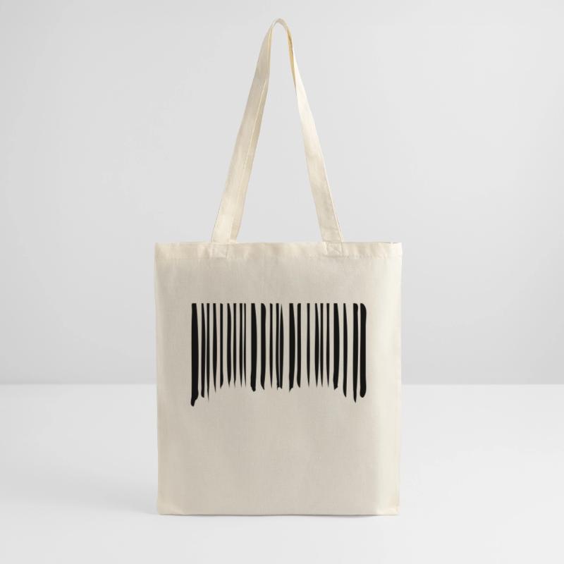 Barcode Strokes Lines Scribbled Barcode Scan Sac en tissu