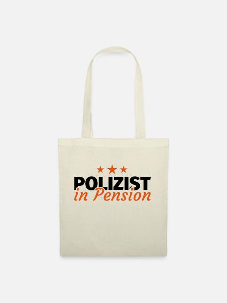Polizist Rente Ruhestand Pension Geschenk - Stoffbeutel - Natur