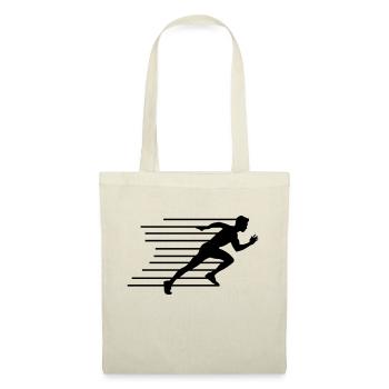 running silhouette - Stoffbeutel - Natur - Vorne