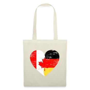 Flag Heart Canada Germany Flag - Tote Bag - nature - Front