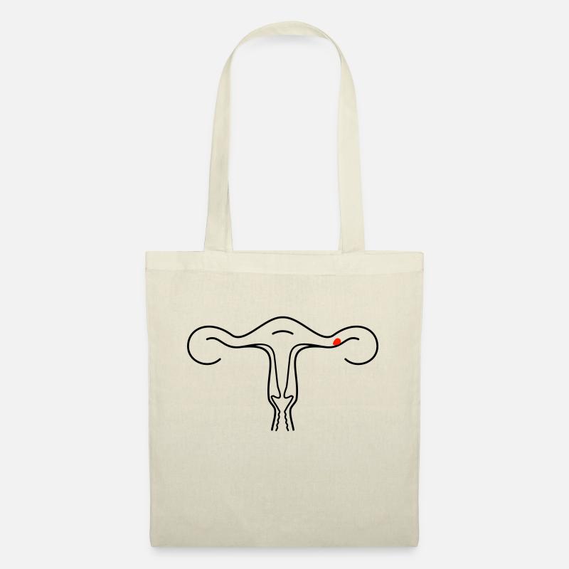 Schematische Gebärmutter (2c) - Stoffbeutel - Natur