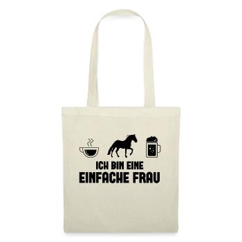 Ich bin ein Einfache Frau - - Stoffbeutel - Natur - Vorne