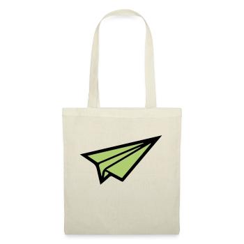 Avion en papier 02 - Sac en tissu - nature - Devant
