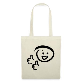 Bien joué! Le visage sourit deux pouces en l’air. - Sac en tissu - nature - Devant