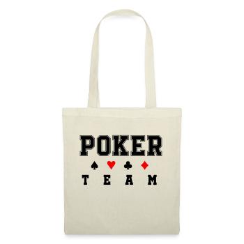 poker team - Stoffbeutel - Natur - Vorne