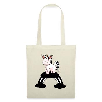 Licorne noire blanche Fantastique Fictional Animals Fable - Sac en tissu - nature - Devant