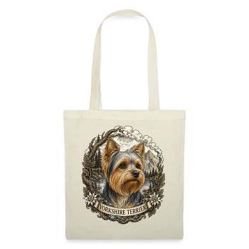 Yorkshire Terrier with Vintage Mountain Landscape - Tote Bag - nature - Front