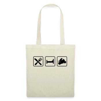 eatsleep_motorbike1 - Sac en tissu - nature - Devant